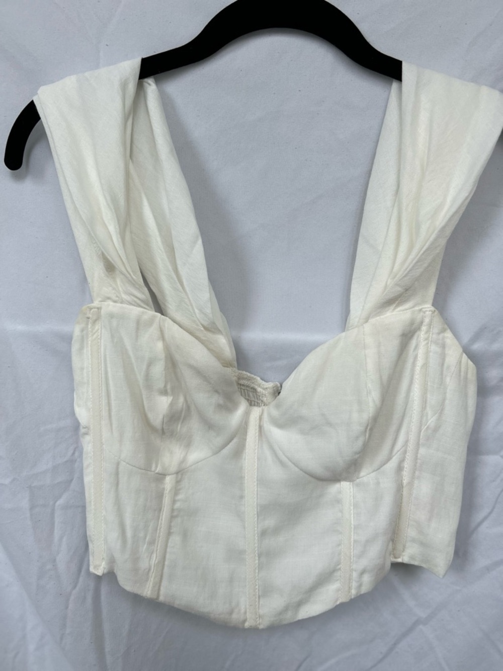 Hello Molly Ivory Corset Crop Top